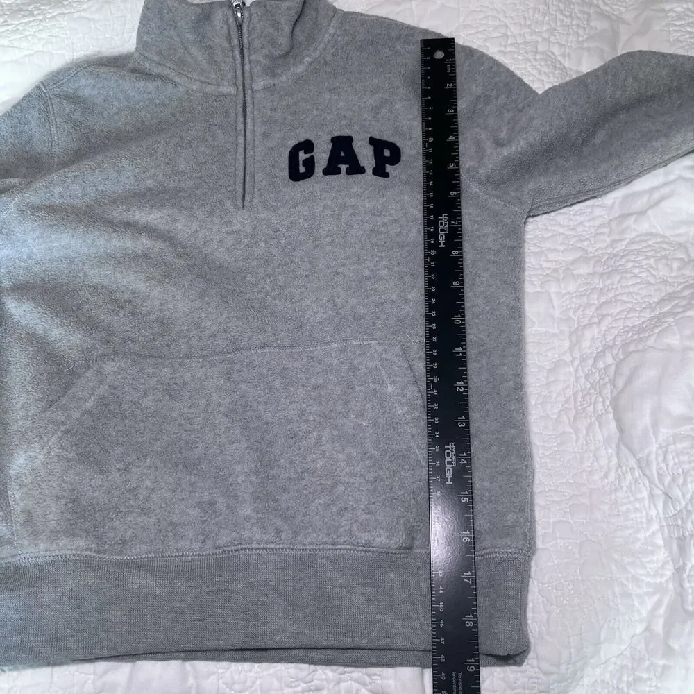 Gap Kids - Boys 1/4 Quarter Zip Fleece Pullover Sweatshirt - Gray‎ - Size Medium